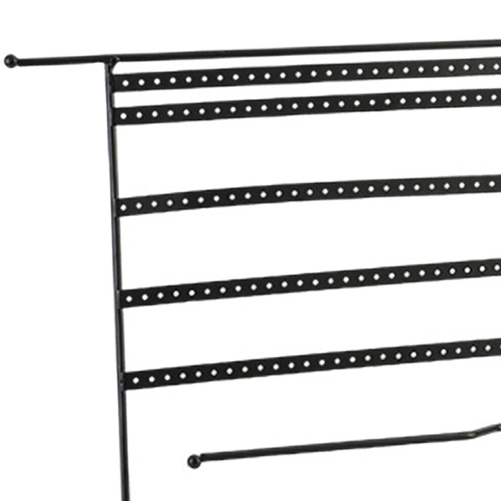 7 Tier Hanging Jewelry Organizer with wood Storage Box Hanging Storage Earring Holder Organizer for Tabletop Countertop