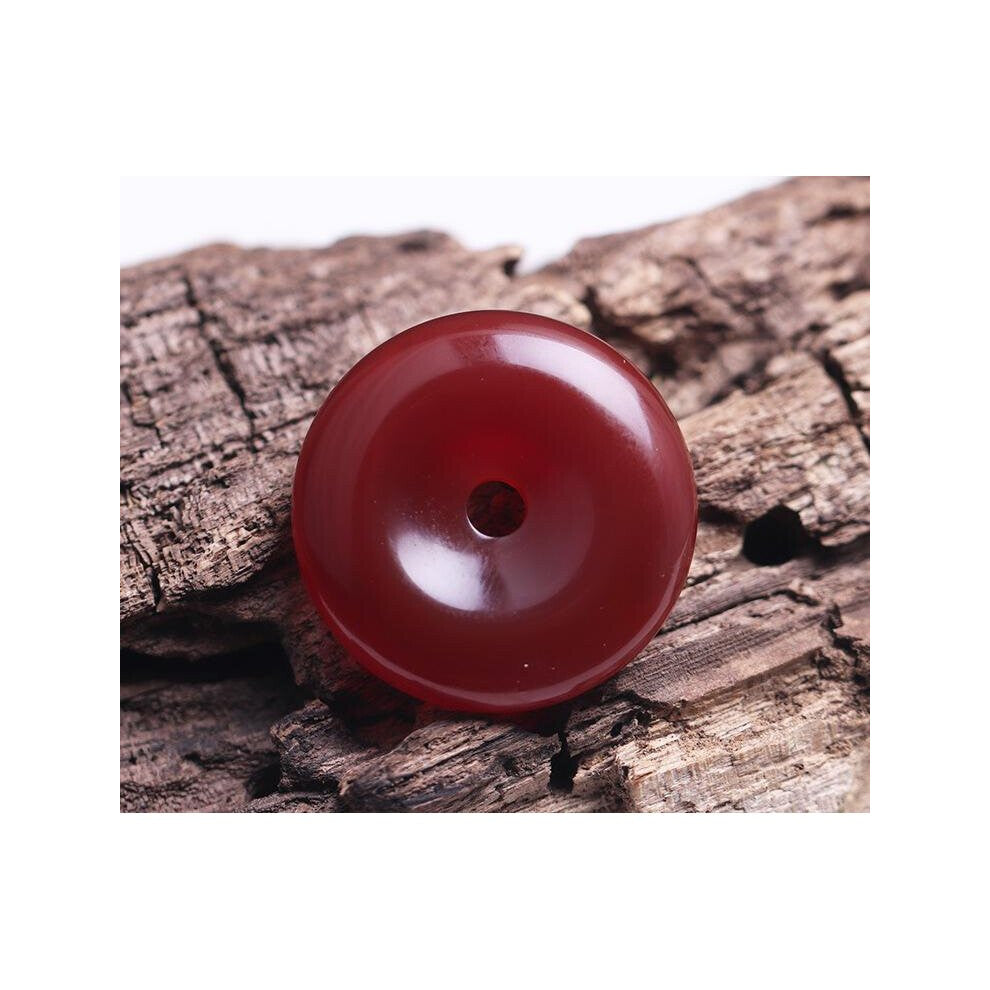 Natural Jade Donut Pendant Women Charms Jewellery Real Chinese Jades Stone Accessories Chalcedony Necklace Amulet