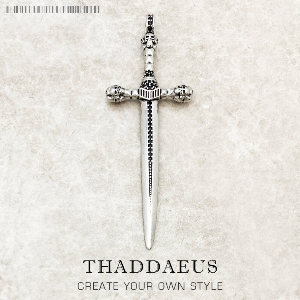 Pendant Skull Sword,Brand Jewelry Europe Style 925 Sterling Silver Accessories Vintage Gift For Woman Men