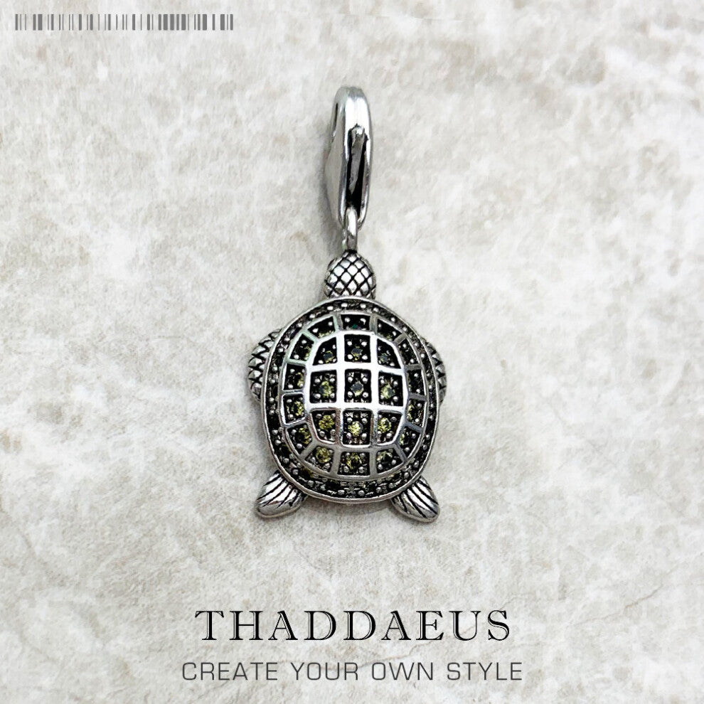 Pendant Green Turtle Large Jewelry Europe 925 Silver Sterling Accessories Gift For Woman Men