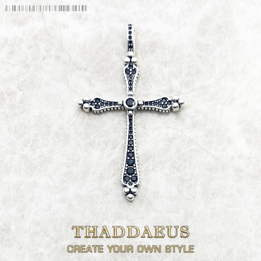 Pendant Royalty Cross,Real 925 Sterling Silver Jewelry Europe Accessories Gift For Woman Men