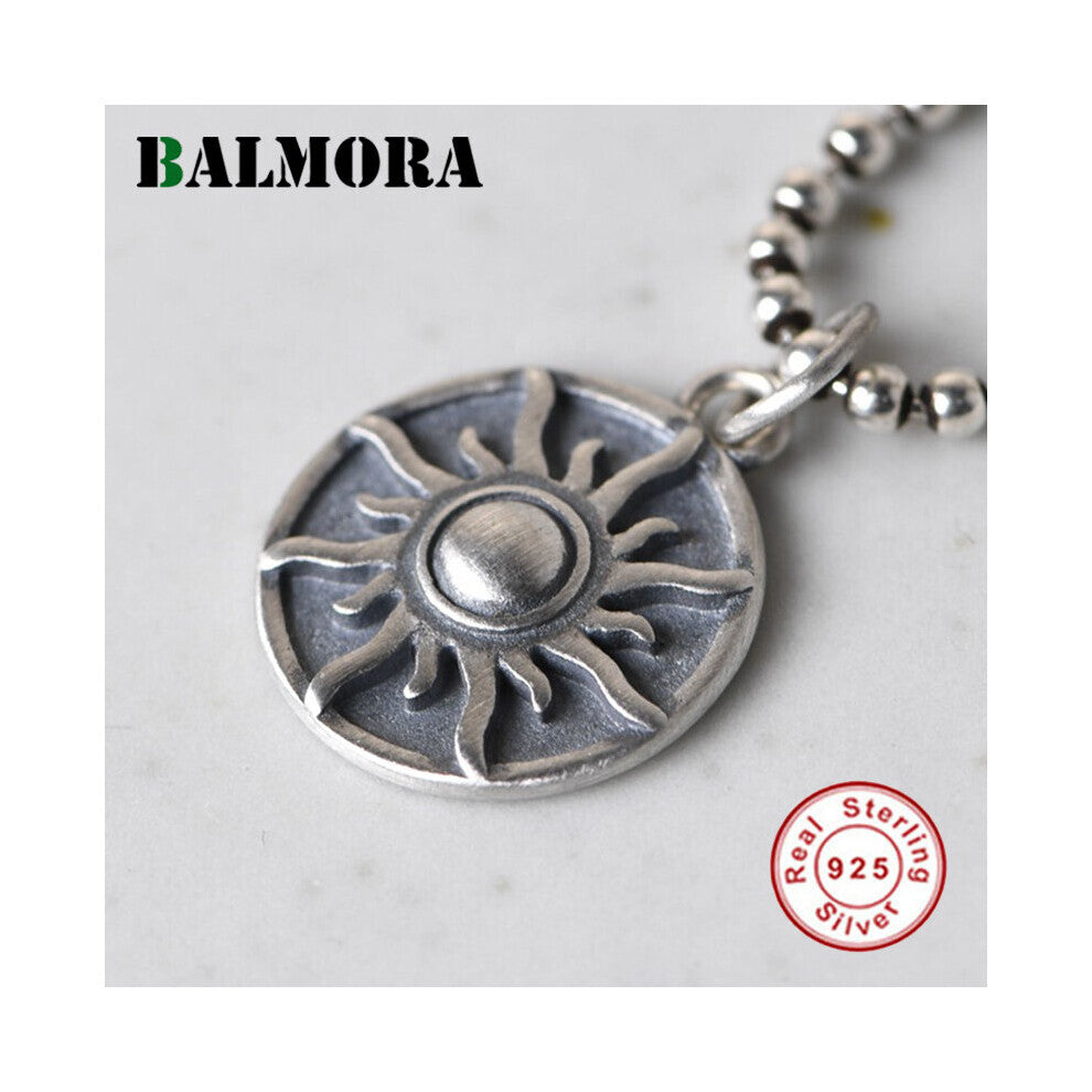 925 Pure Silver Sun Pendant For Women Vintage Silver Pendant Charm Jewelry Accessories Gift Without Chain