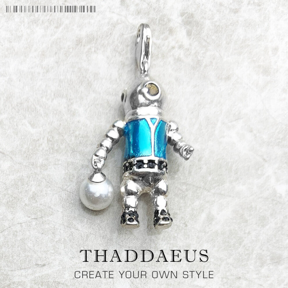 Pendant Aquanaut Diver Aliens Jewelry Europe 925 Sterling Silver Accessories Gift For Woman & Men