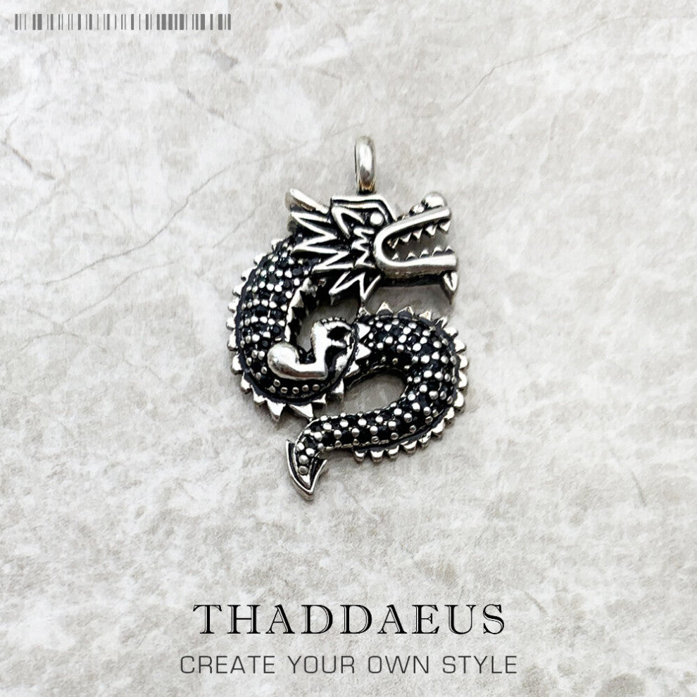 Pendant CZ Dragon Long,2019 Vintage Jewelry Europe Bijoux Accessories 925 Sterling Silver Gift For Woman Men