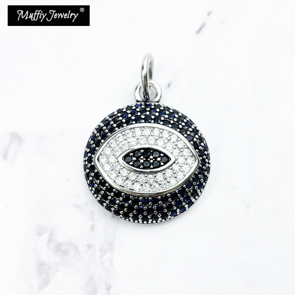Pendant Eye 925 Sterling Silver High Zircon Fine Jewelry Accessories Fit Necklace For Women Man Protection Gift
