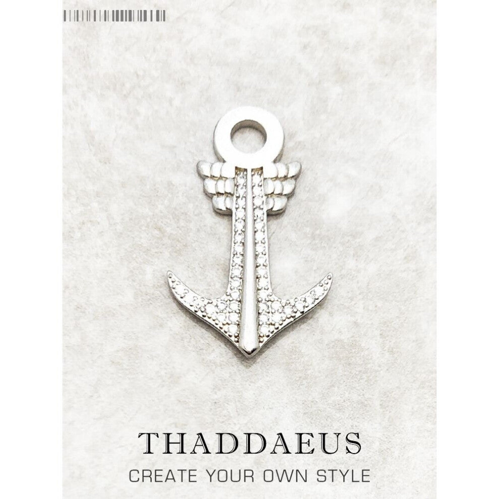 Winged Anchor Pendant,Brand 925 Sterling Silver Vintage Jewelry Accessories Gift For Woman