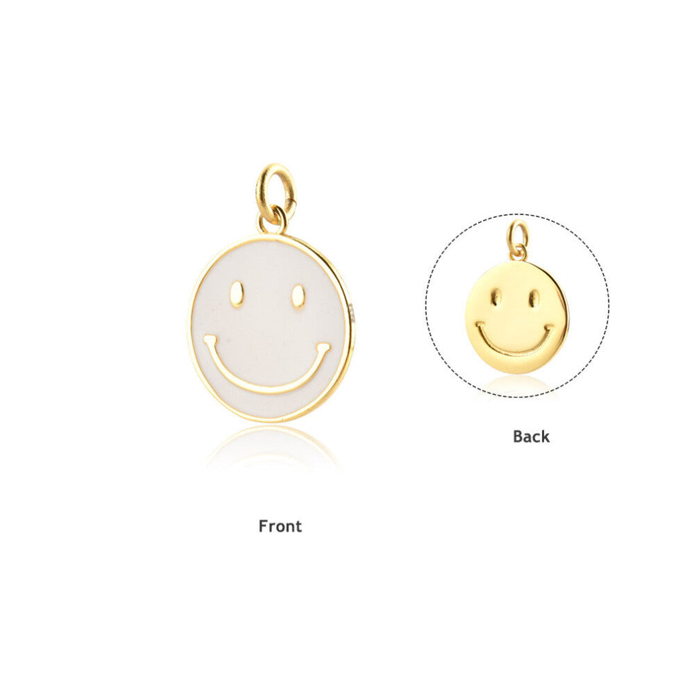 925 Sterling Silver Smile Happy Mood Smiley Happy Face Charm Pendant For Chain Accessories Rock Punk Women Jewelry