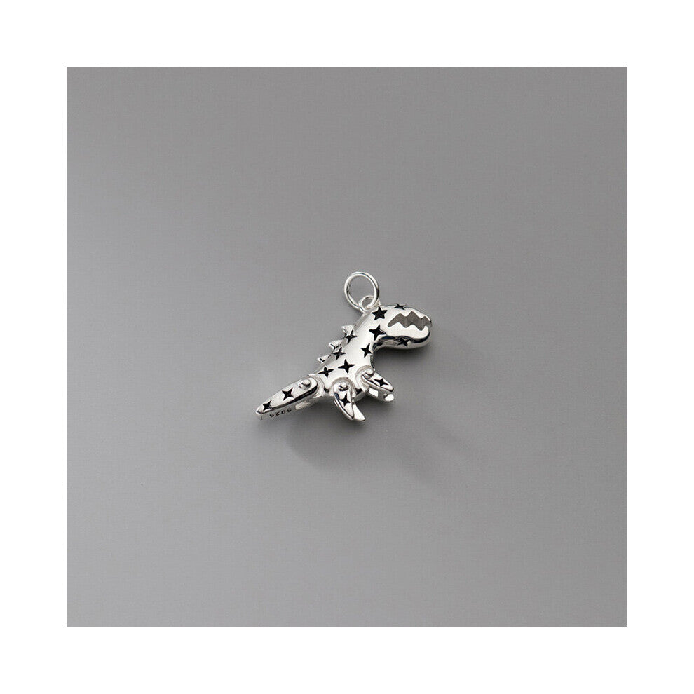 TrustDavis Real 925 Sterling Silver Dinosaurs Pendant DIY Fit Necklace Bracelet Accessories Fine Jewelry DZ770
