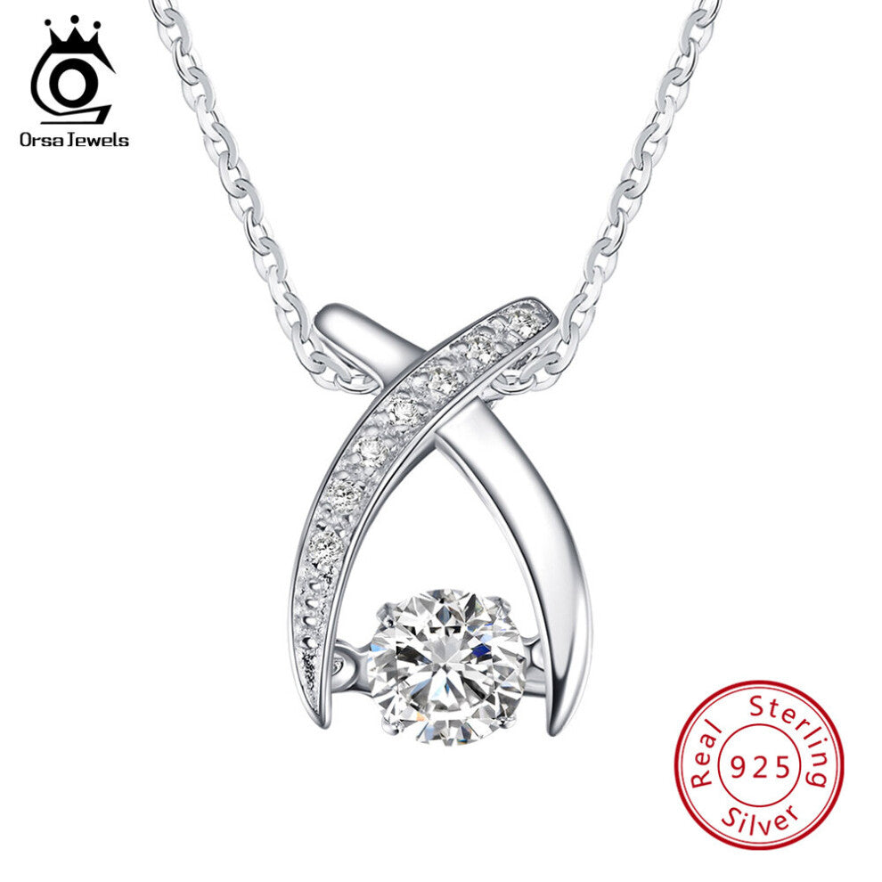 925 Silver Fish Pendants&Necklaces Animal Necklace Rhodium Sterling Silver Jewelry for SN38