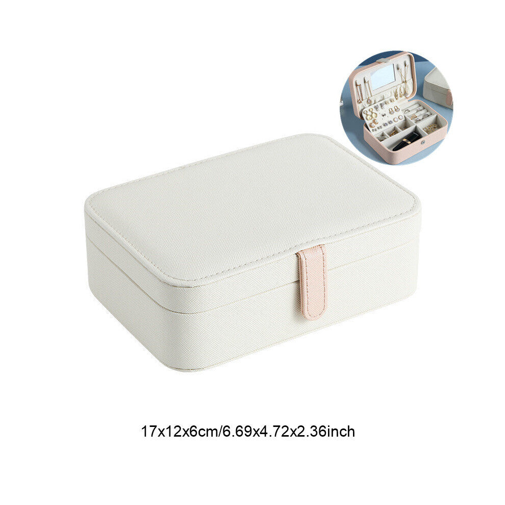Portable Jewelry Storage Boxes Women Earrings Rings Organizer Necklace Display Travel Packaging Case Accessories Supplie