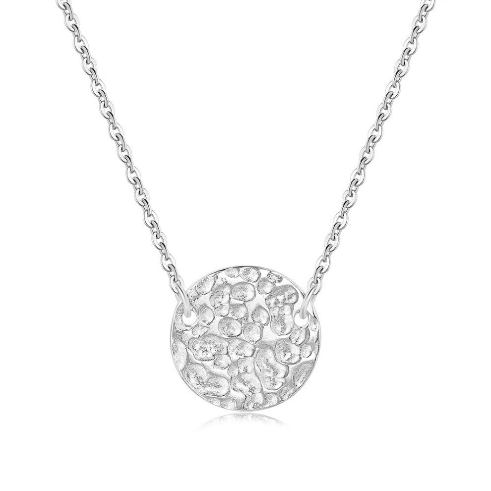 Style Chain 925 Sterling Silver Necklaces Chokers Necklace For Women Round Pendant K Plated NL033