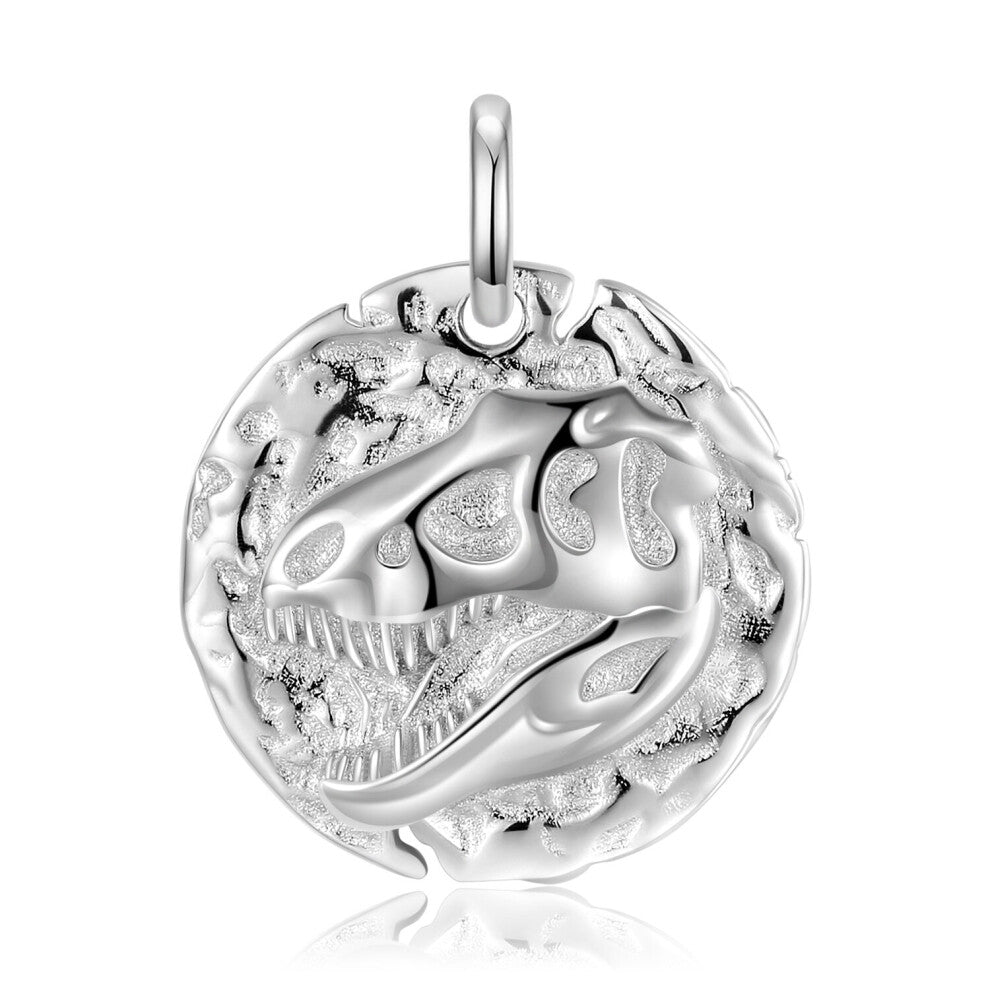 925 Sterling Silver Halloween Dinosaur Skeleton Smiling Clown Pendant Necklace Jewelry Necklace Chains Accessories