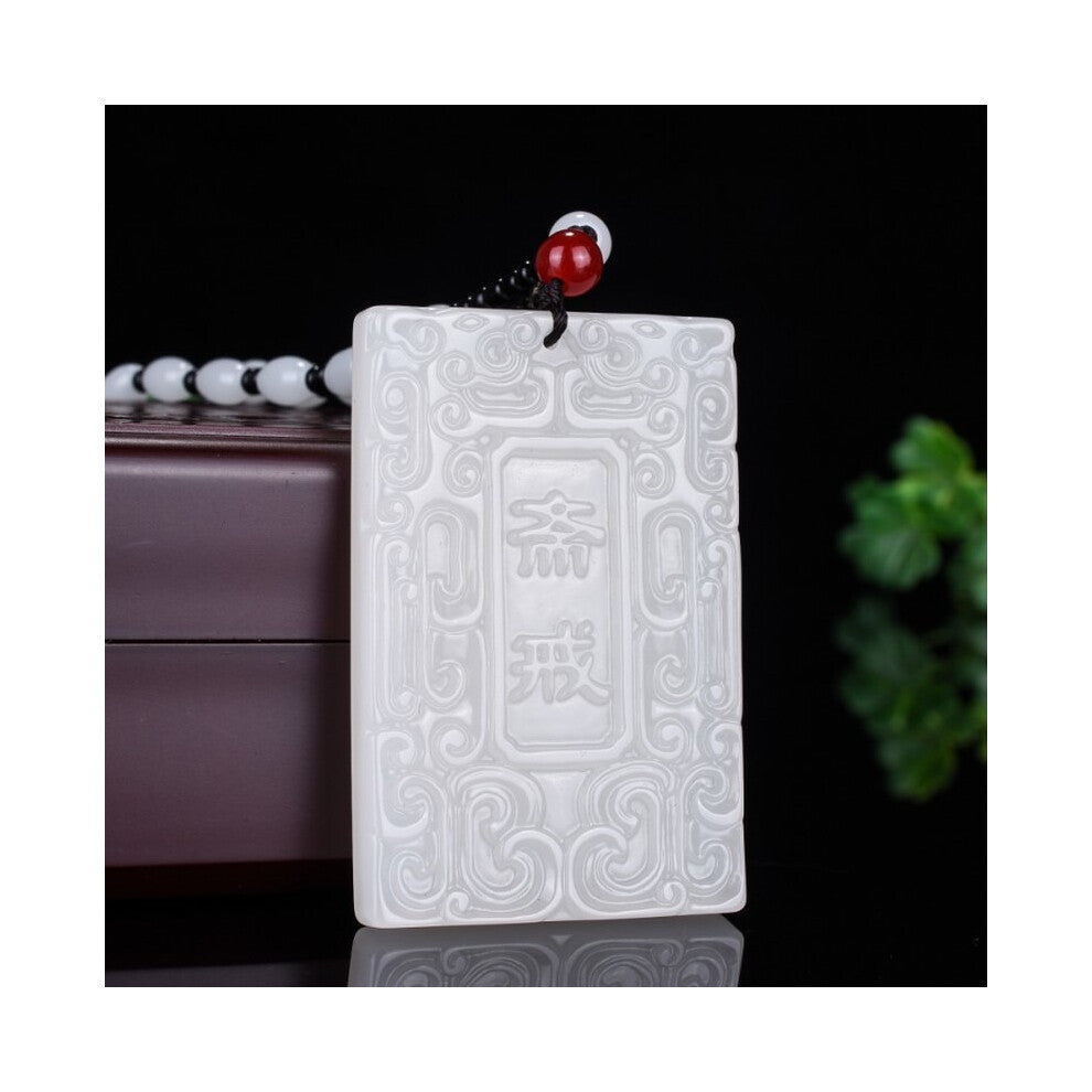 Natural Green Hand-carved Fast Ring Jade Pendant Boutique Jewelry Men and Women Peace Necklace Gift Accessories