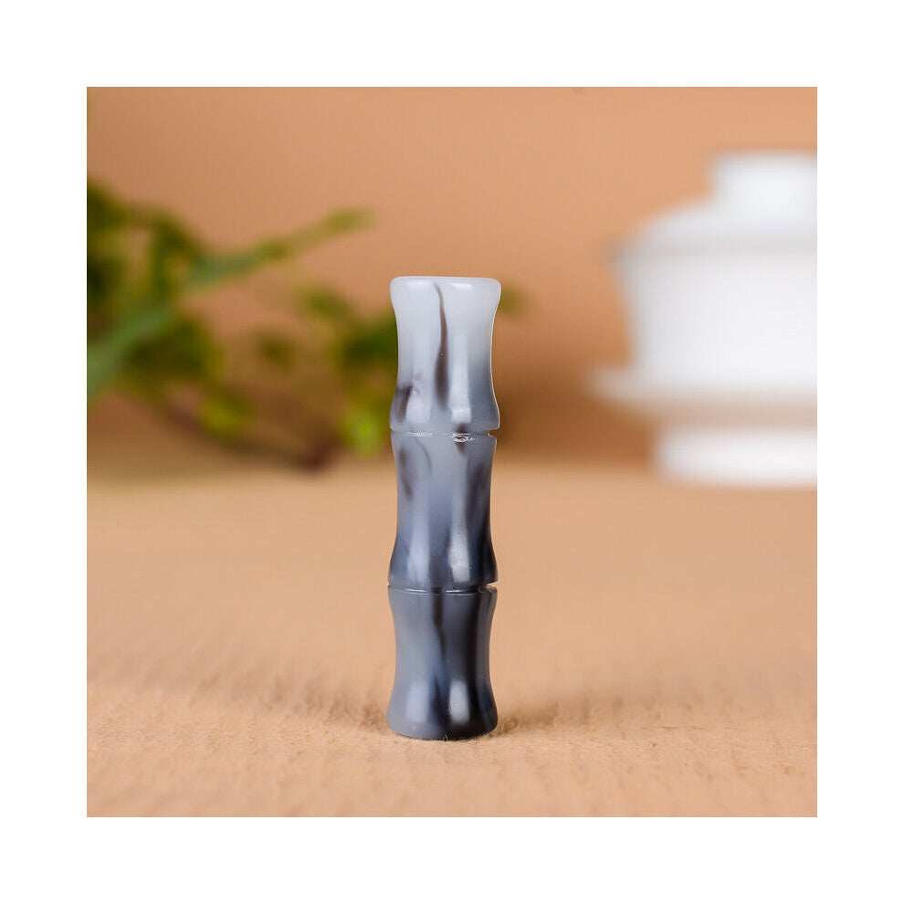 Natural Jade Bamboo Pendant Necklace Chinese Hand Carved Charm Jewelry Accessories Amulet Gift for Women Men