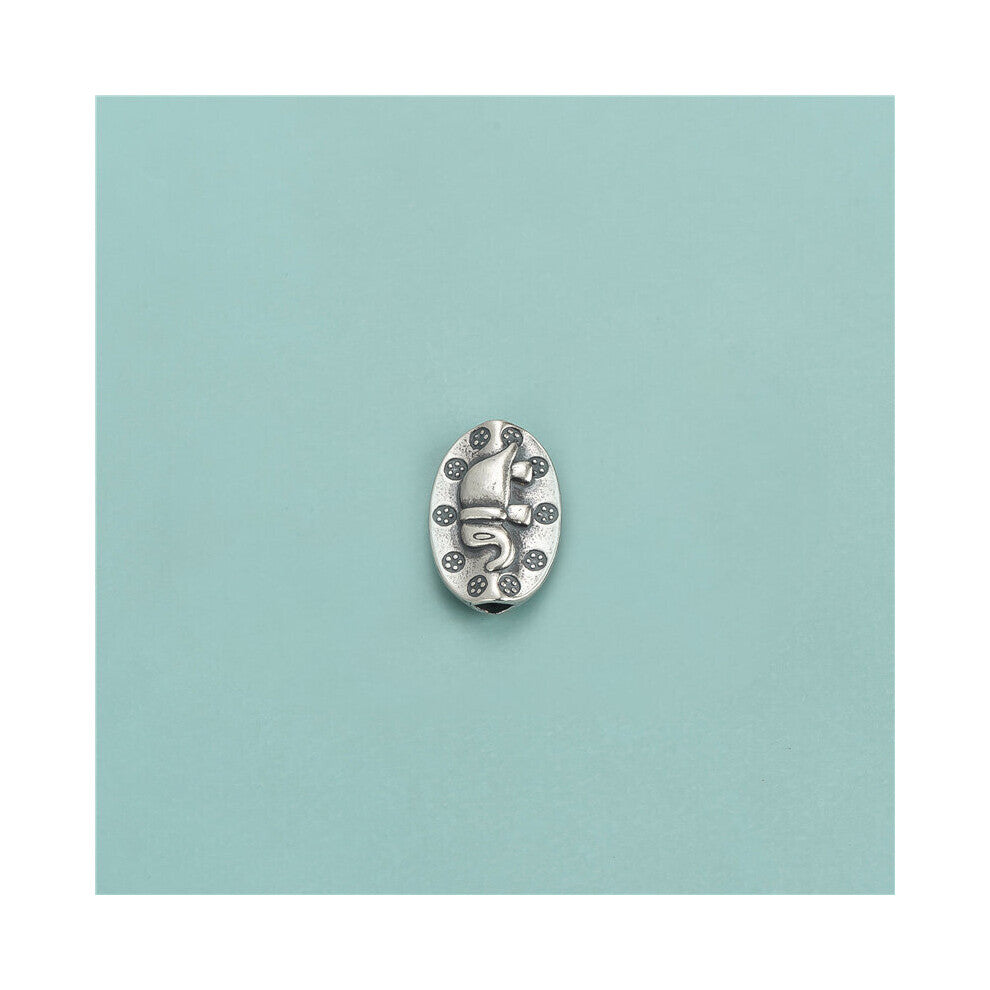 TrustDavis Real 925 Sterling Silver Animal Elephant Separator Beads Bracelet Necklace DIY Accessories Jewelry DZ686