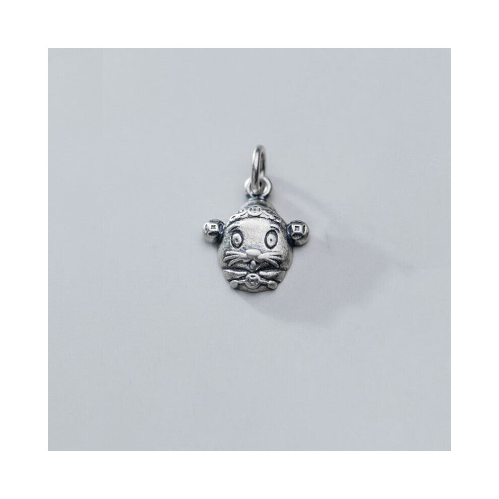 Trustdavis Real 925 Sterling Thai Silver Sweet Mouse Charm Pendant DIY Accessories Jewelry DZ178