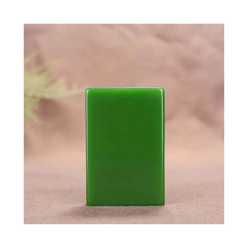 Chinese Green Jade blank Pendant Necklace Charm Jewellery Accessories Hand-Carved Amulet for Women Her rope