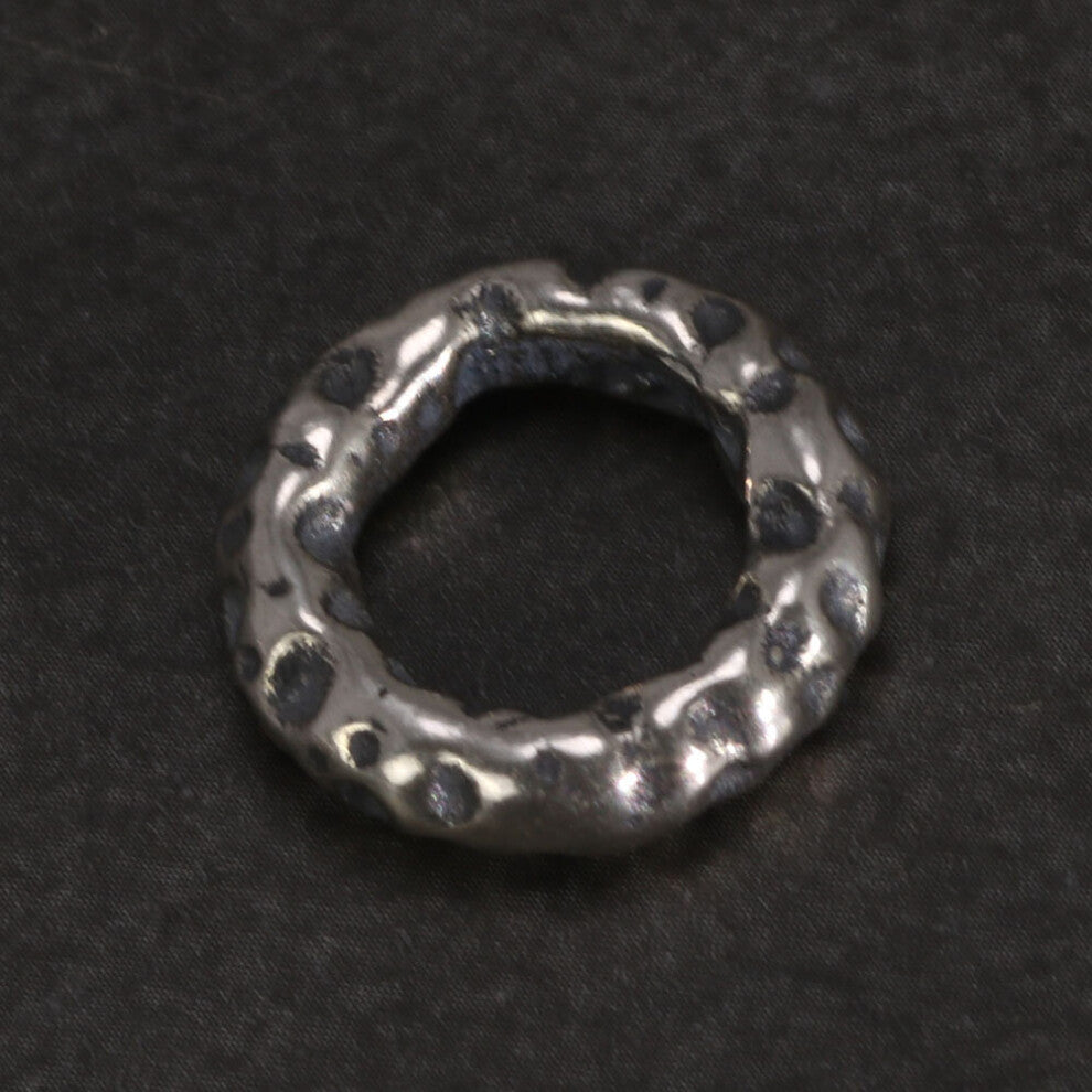 9mm 12mm 925 Sterling Silver Meteorite Crater Running Ring Small Silver Ring Pendant Beads Accessories