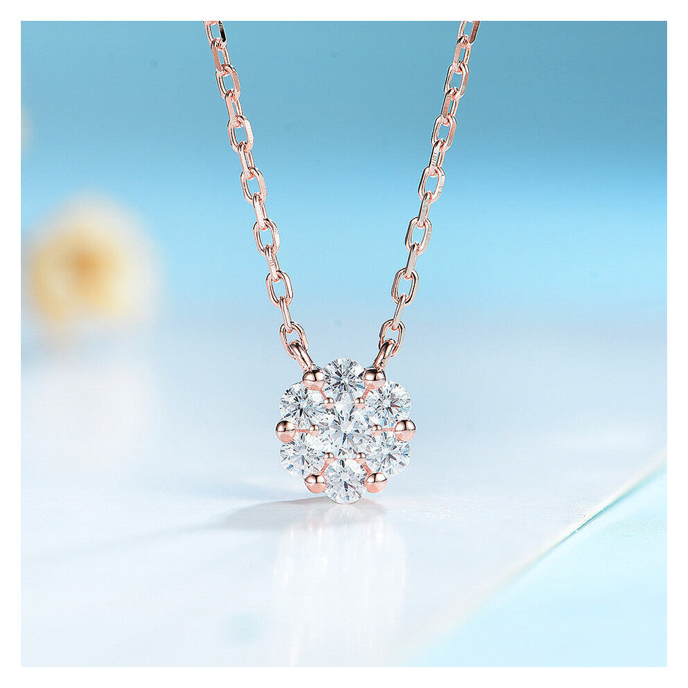 Kuololit Solid 925 Sterling Silver Women's necklaces Pendant for Engagement Promise Women Accessories Jewelry Chains