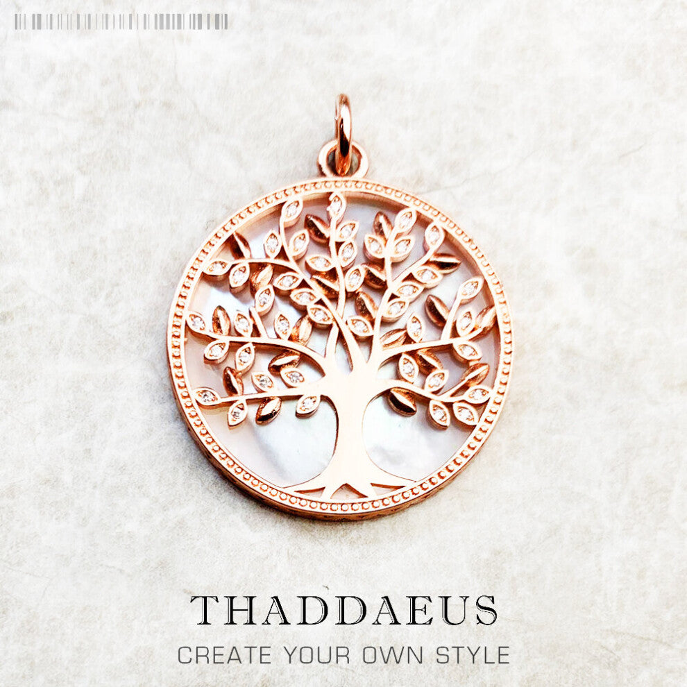 Pendants Tree Rose Jewelry Romantic Symbol Balance 925 Sterling Silver Accessories Gift For Women