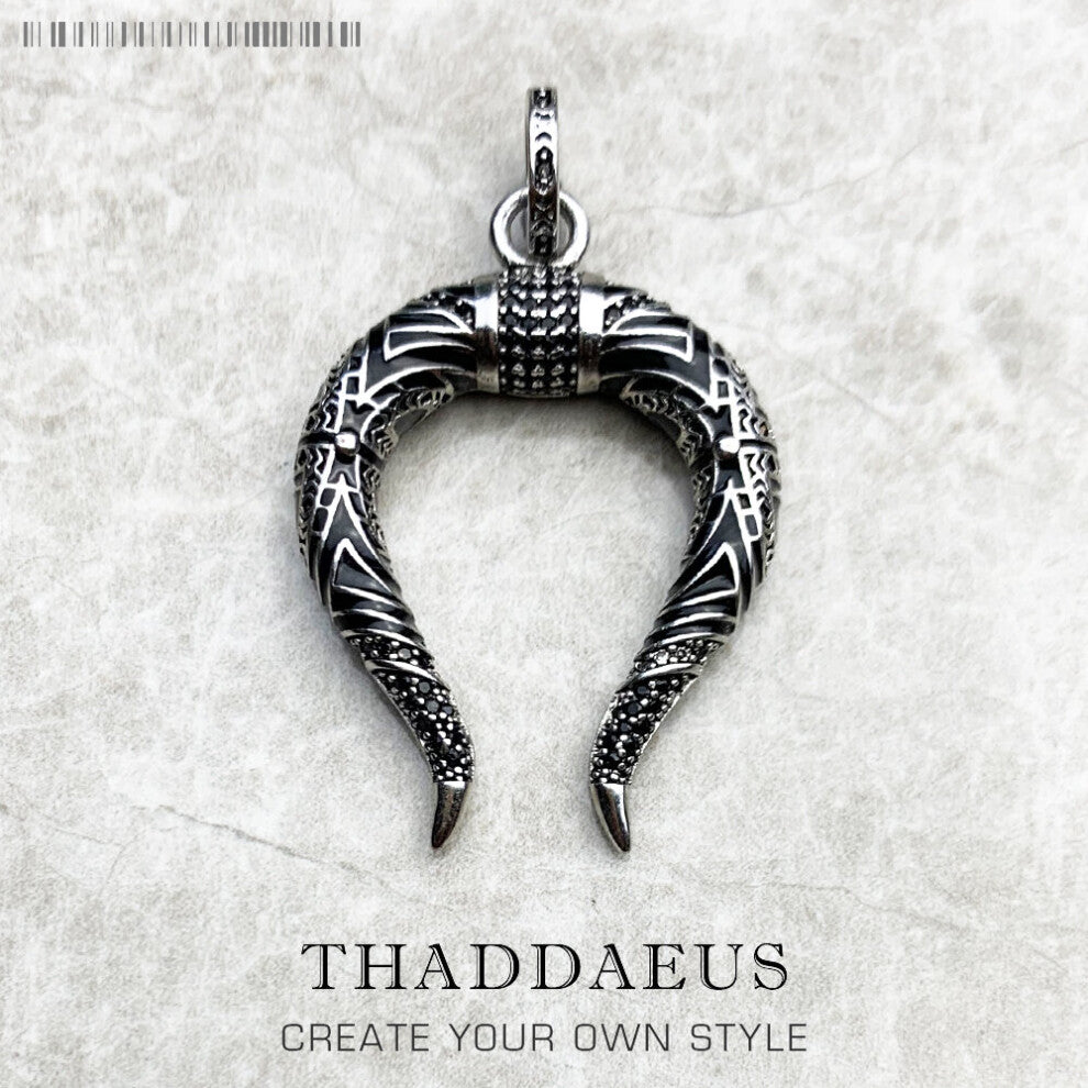 Pendant Dragon Horn Jewelry Europe Vintage 925 Sterling Silver Accessories Gift For Woman & Men