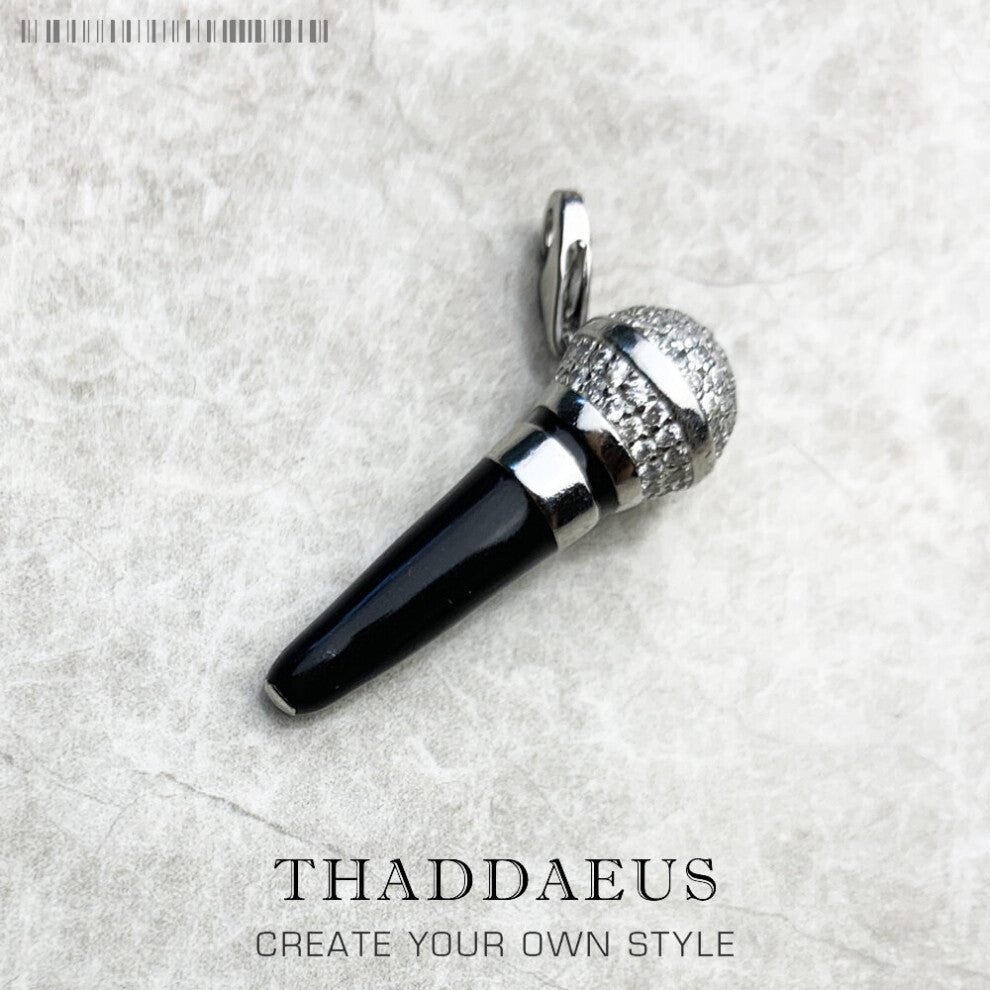 Pendant Microphone,Winter 925 Sterling Silver Jewelry Europe Sing Song Accessories Gift For Women & Men