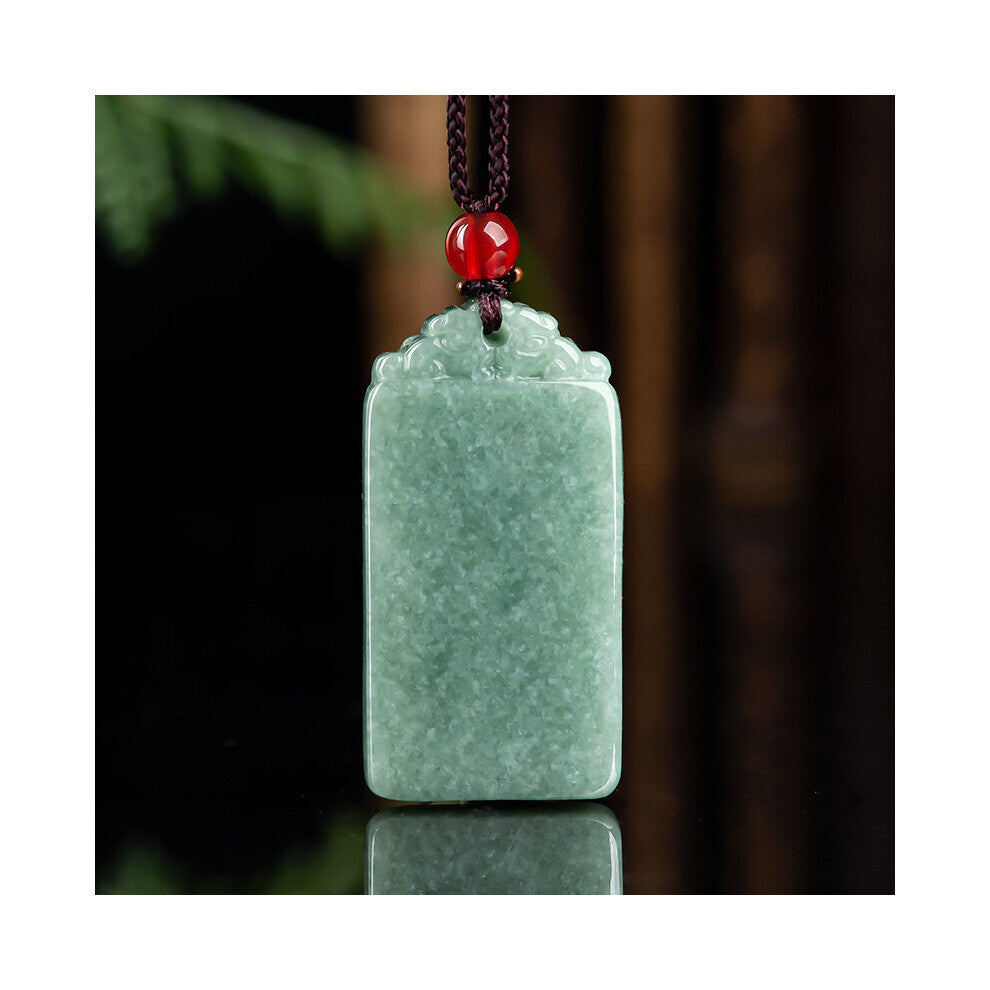 Burmese Jade Pendant Accessories Carved Man Choker Natural Emerald Jadeite Real Gemstones Jewelry Necklace Green Men