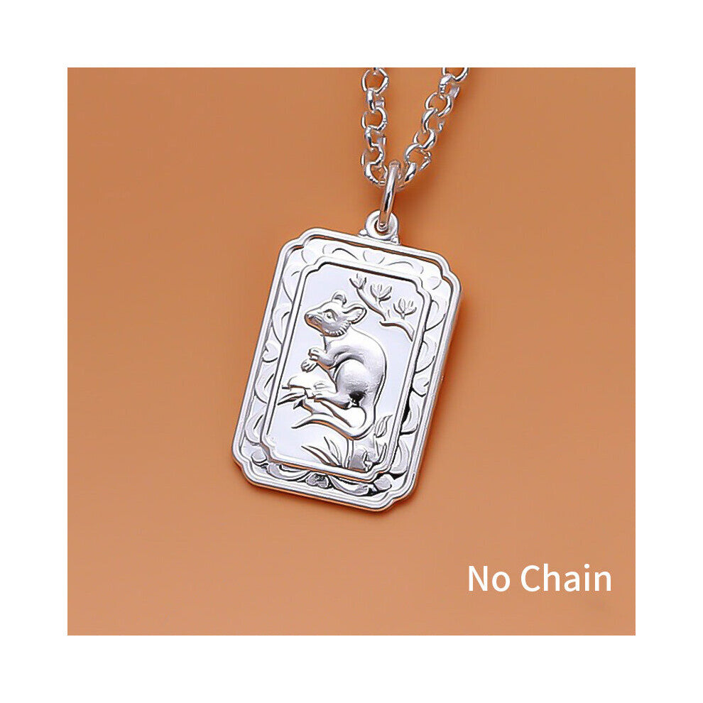 TrustDavis Real 990 Sterling Silver Pendant Sweet 12 Zodiac Signs Charm Pendant DIY Necklace Accessories Jewelry DZ818