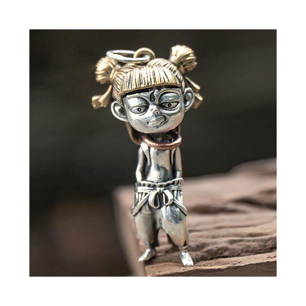 Retro Nezha Pendant Men's Personality Necklace Pendant Wild Men And Women Jewelry Accessories