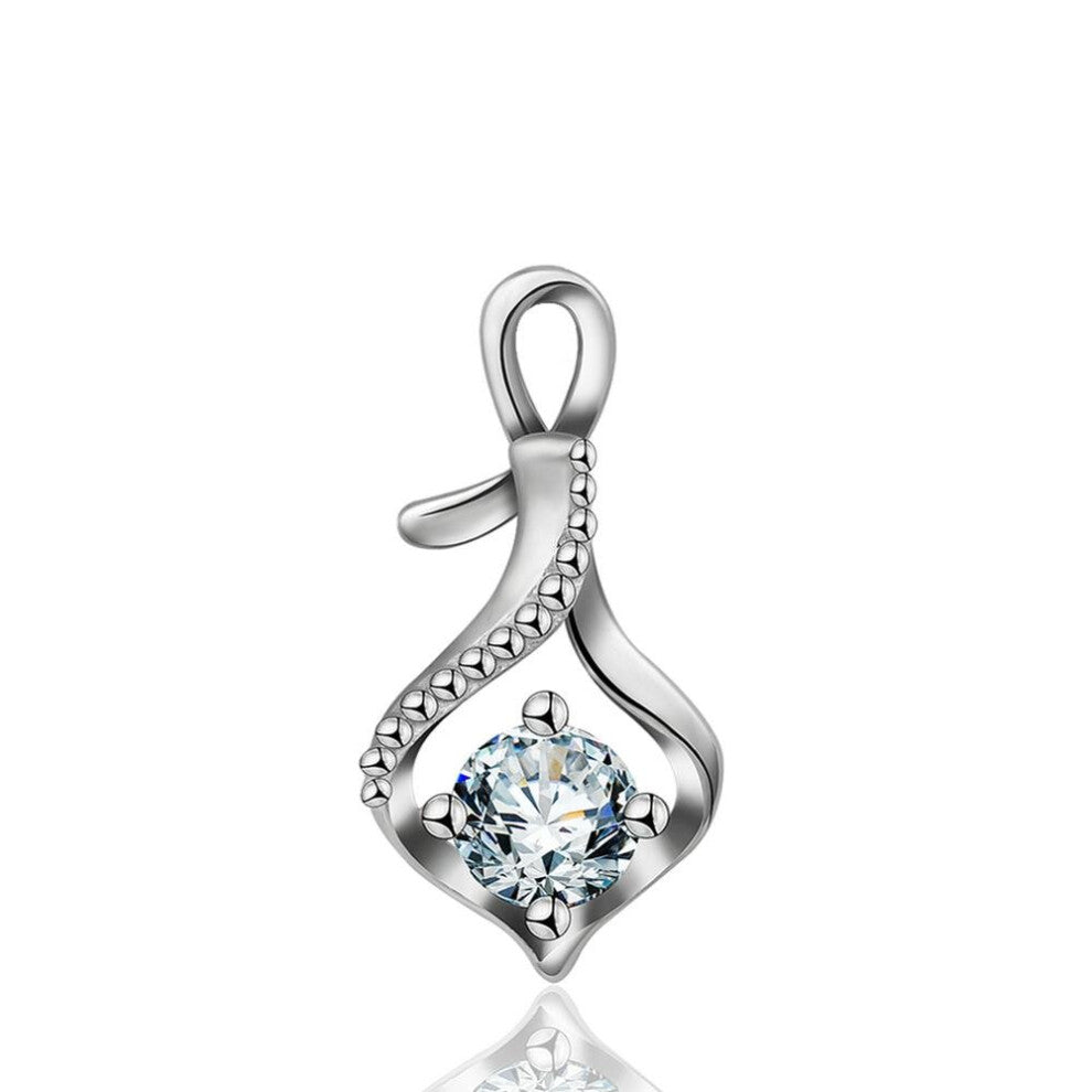 925 Sterling Silver loyalty Heart Pendant 2019Necklace CZ Wedding Jewelry Pretty Chain For Women-Gril D220