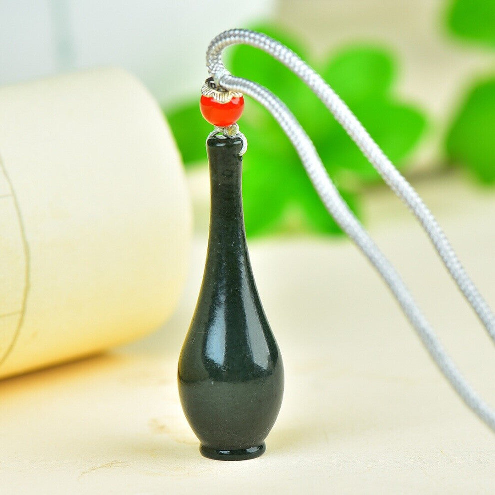 Natural Hetian Sapphire Vase Pendant Safe Couple Men And Women Jade Necklace Pendant Jewelry Gift