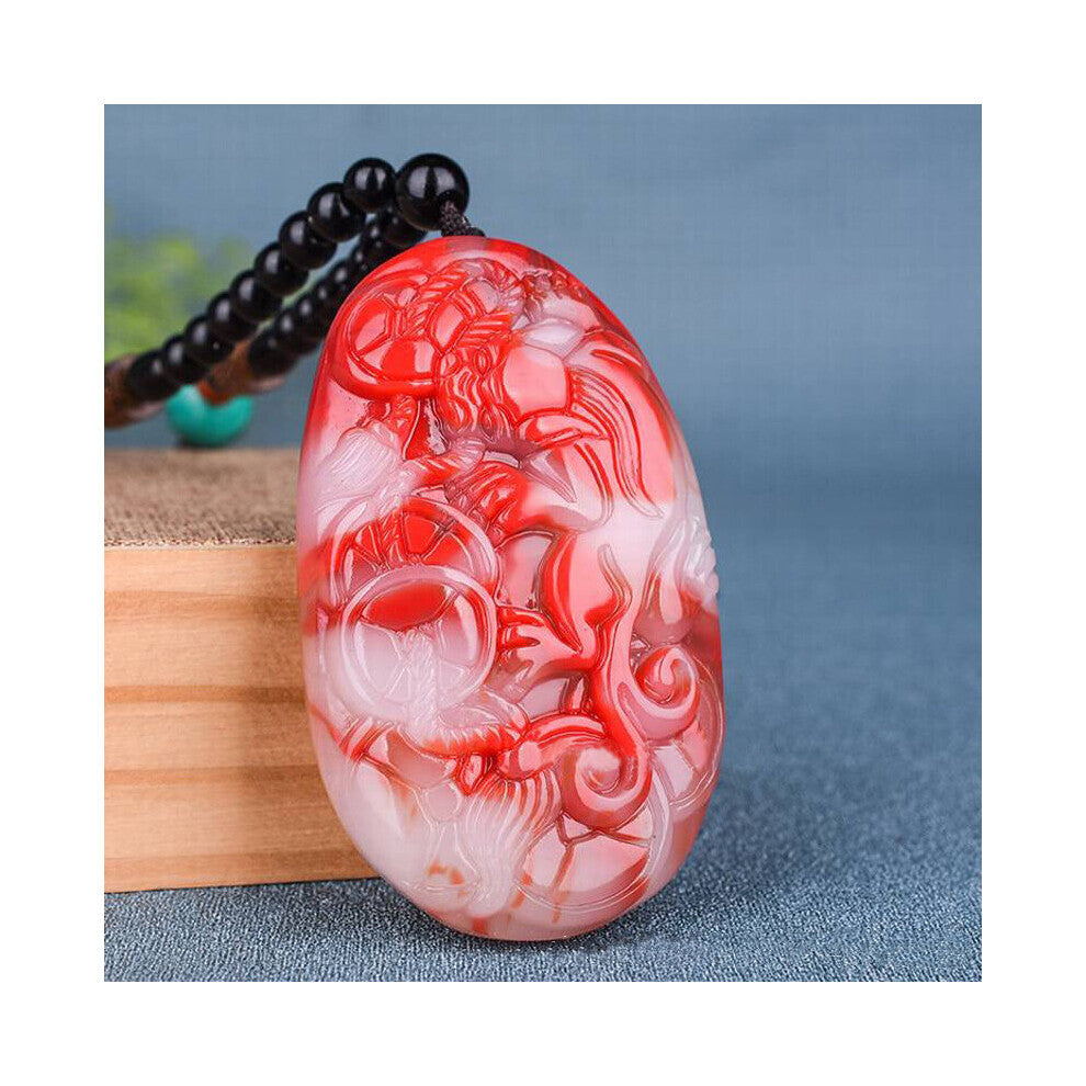 Natural Soapstone Hand Carved Brave Jade Pendant Boutique Jewelry Men's and Women's Lucky Monster Necklace Accessories