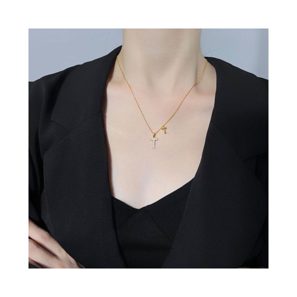 WTLTC 925 Sterling Sliver Letter T Initial Necklace for Women Mini Tiny Pendant Necklaces Personality Link Chokers