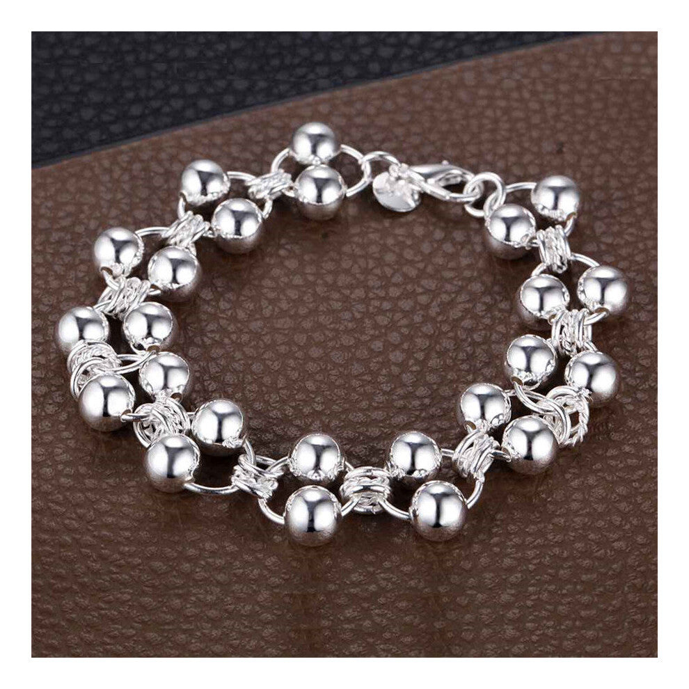 925 Sterling Silver Round Ball Bracelet For Women Accessories Party Jewelry Selling PABEYN
