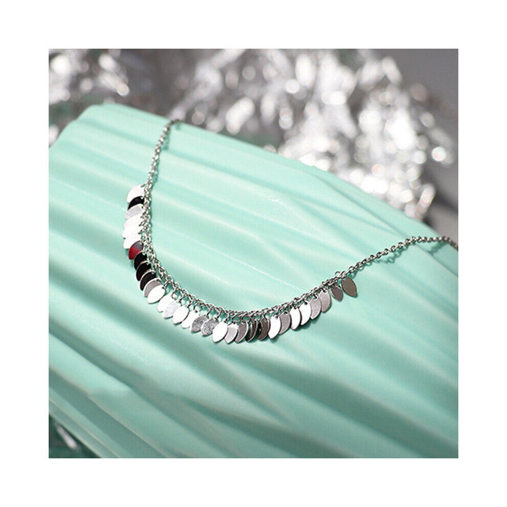 925 Sterling Silver Anklets For Women Sparkling Leaves Ankle Jewelry Bracelets Lady Beach Party Accessories