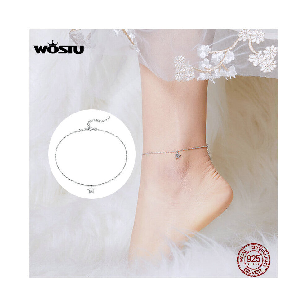 Ankle Bracelet 100% Real 925 Sterling Silver Ankles For Women Jewelry Making Women Accessories CQT009