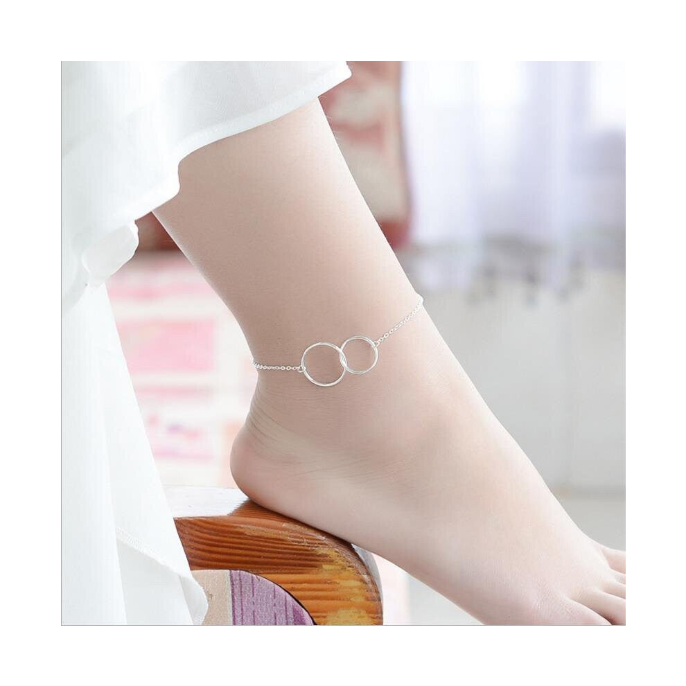 Jewelry Silver 925 Anklets For Women Party Accessories Round Silver Bracelet Girls Birthday Gift