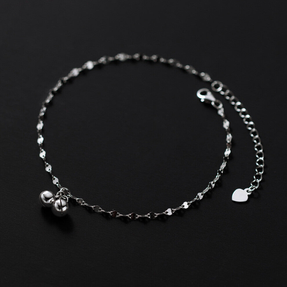 925 Sterling Silver Anklets Woman Bell Bracelet On The Leg Tobillera Ankle Foot Chain Summer Accessories Jeweler