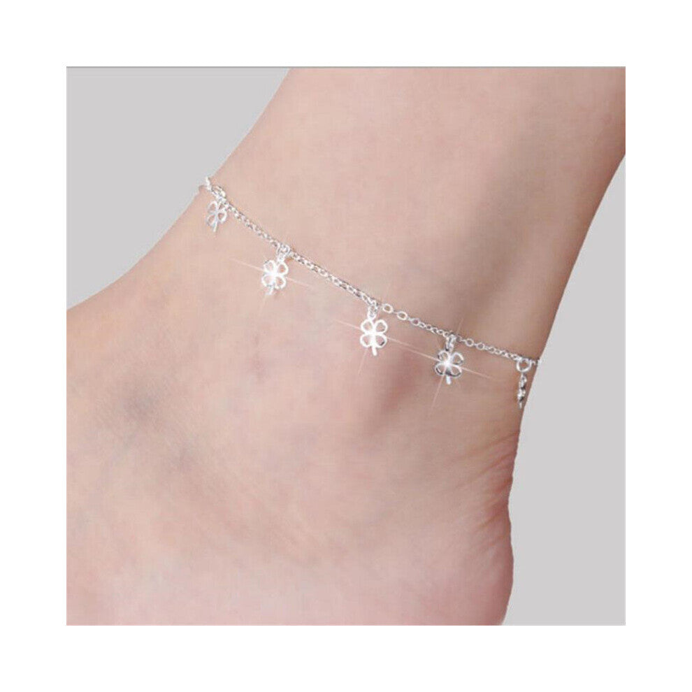 Charm Clover Anklets For Women Jewelry 925 Sterling Silver Anklet Female Party Accessories Girls Bracelet