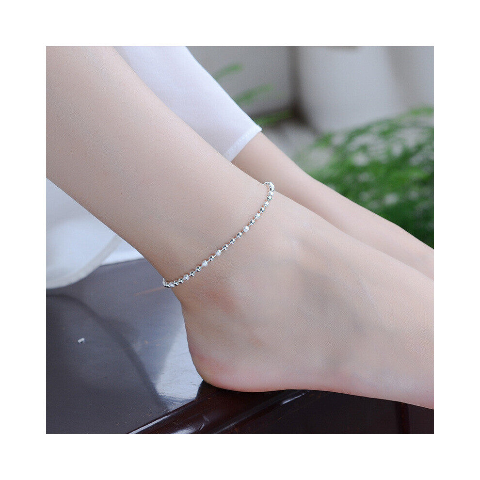 Charm Women Silver Bracelets For Girl Bride Wedding Jewelry 925 Silver Anklets For Female Summer Accessories