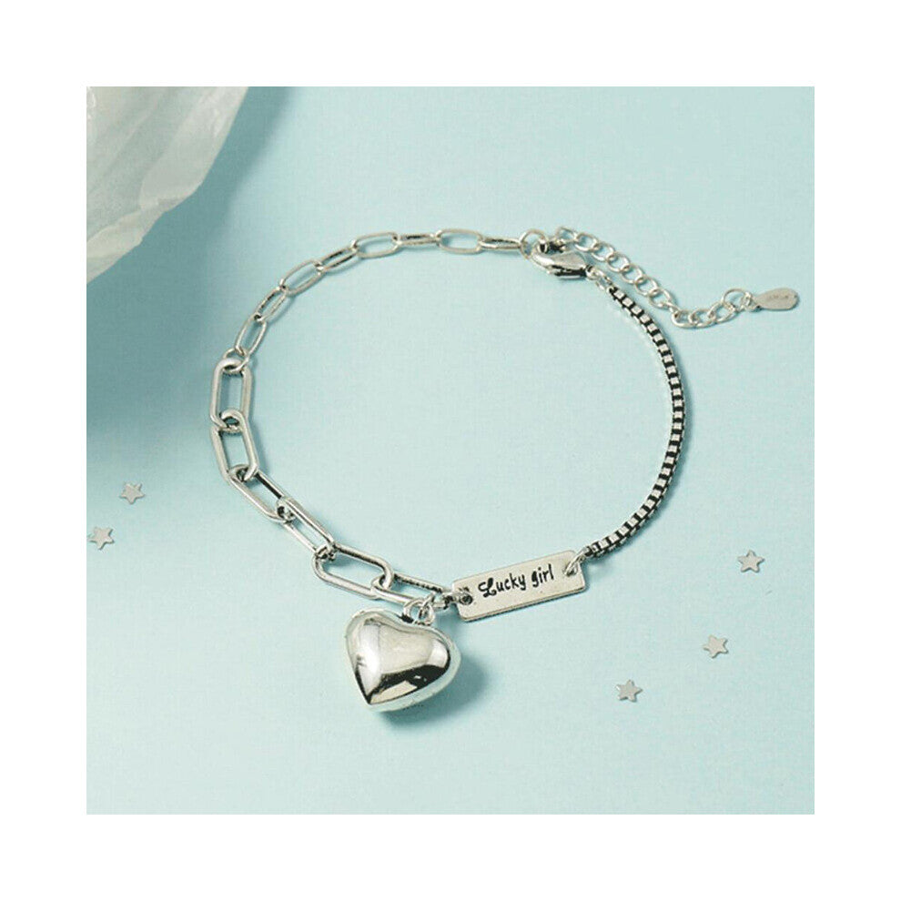 925 Sterling Silver Anklets For Women Jewelry Vintage Heart Foot Chain Girl Accessories