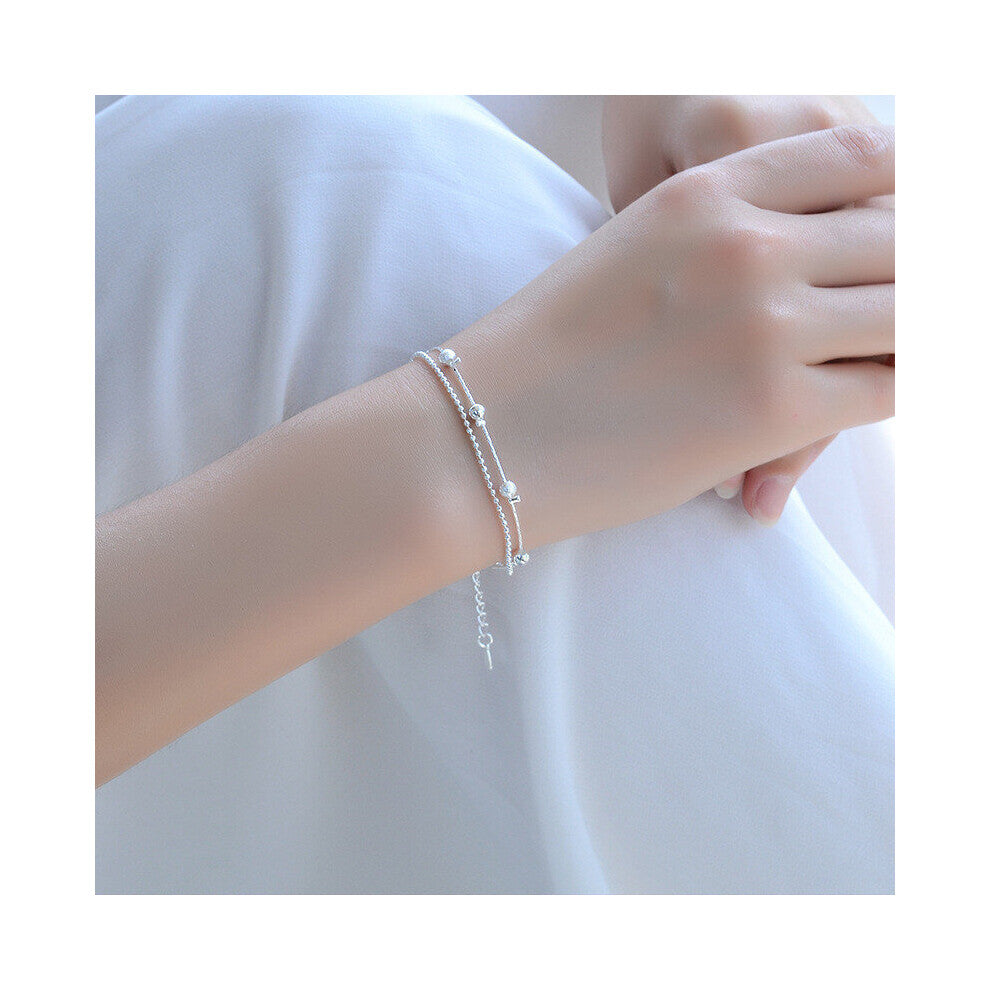 Charm Silver 925 Women Bracelets Jewelry Lady Ball Silver Anklets For Girls Bride Wedding Accessories