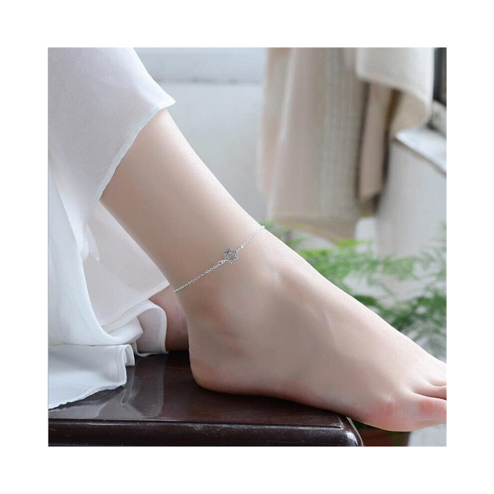 Star Bracelets For Women Jewelry Vintage 925 Sterling Silver Anklets Girls Accessories Female Birthday Gift Charm Anklet
