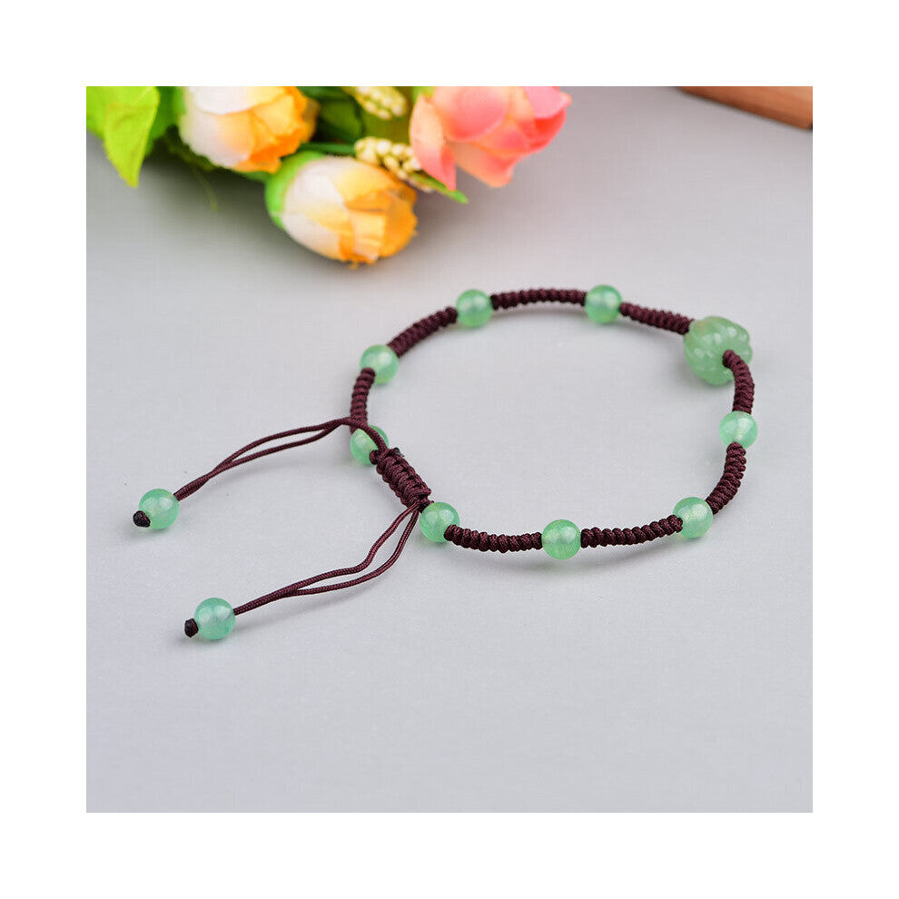 Jade Beaded Anklets for Women Accessories Charms Jewelry Green Chinese Man Vintage Men Natural Stone