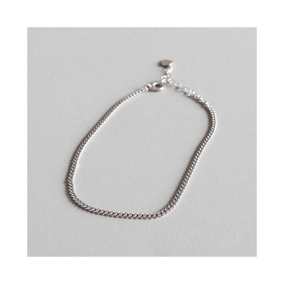 Real 925 Sterling Silver Woman Ankle Bracelet On The Leg Chains Beach Accessories , Minimalism Anklets For Women Foot Jewelry