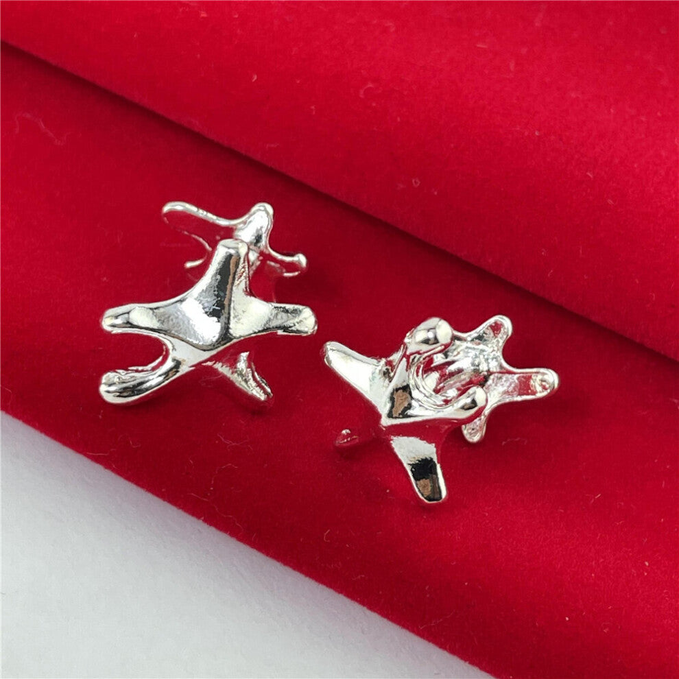925 Silver Cufflinks Starfish Buttons Jewelry