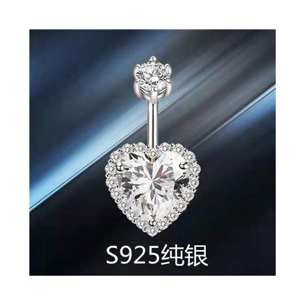 925 Sterling Silver Belly Button Rings Navel for Women Party Gift Jewelry Body Accessories Piercing Beach 7394
