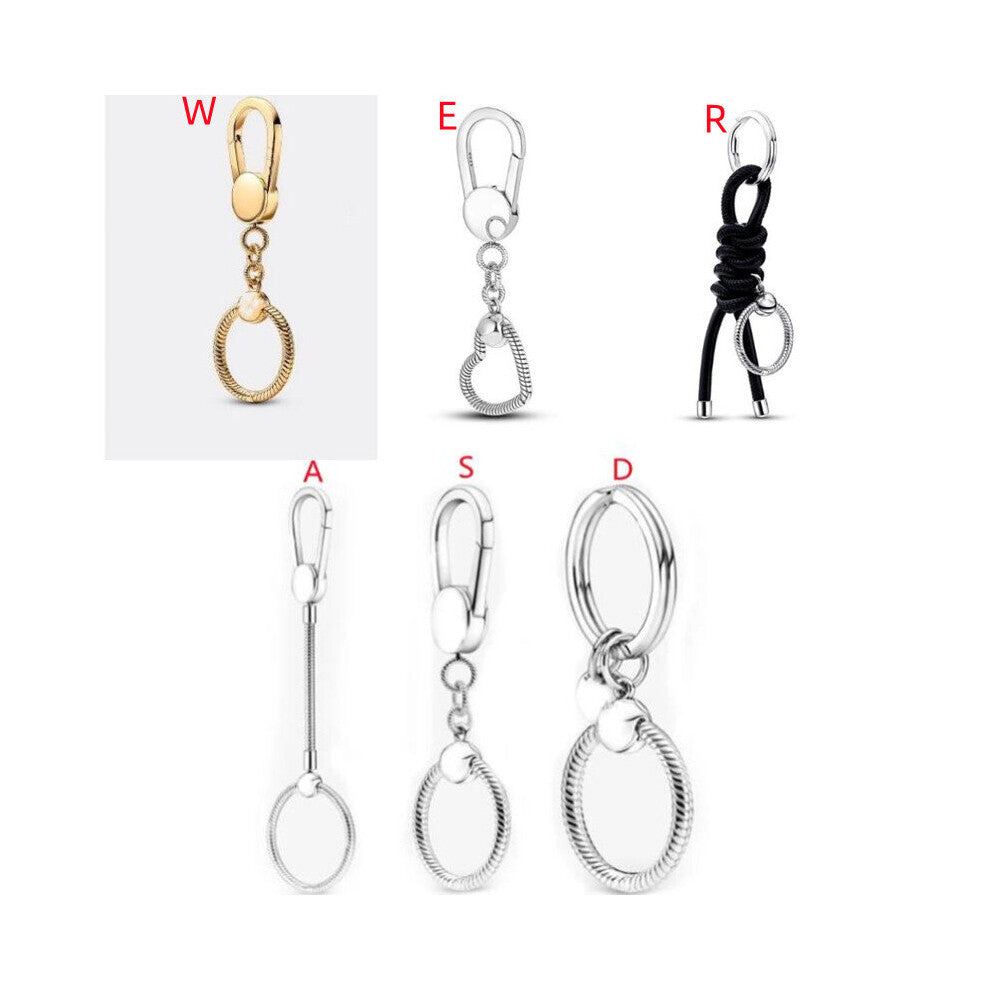 Pan key chain DIY accessories suitable for 925 Sterling Silver Beaded women's