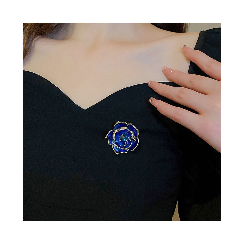 Hot Temperament Rose Flower Brooch for Women Delicate 925 Silver Needle Pendant Accessories Pendant Gift