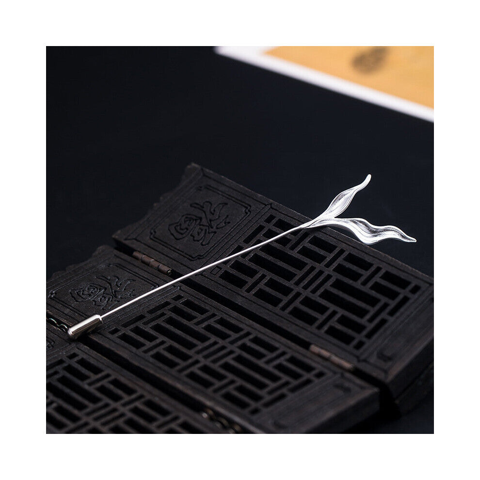 925 Sterling Silver Seaweed Brooch Pin For Women Chinese Style Brooches Vintage Jewelry Suit Dress Accessories